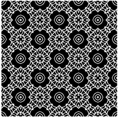 Vector pattern in geometric ornamental style. Black and white color.Seamless pattern.
