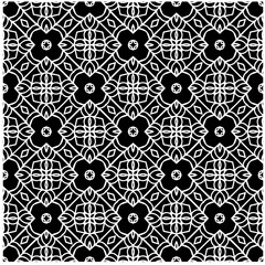 Vector pattern in geometric ornamental style. Black and white color.Seamless pattern.
