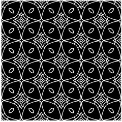 Vector pattern in geometric ornamental style. Black and white color.Seamless pattern.
