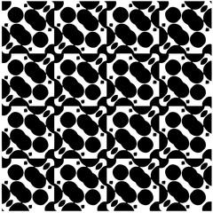 Vector pattern in geometric ornamental style. Black and white color.Seamless pattern.

