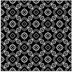 Vector pattern in geometric ornamental style. Black and white color.Seamless pattern.
