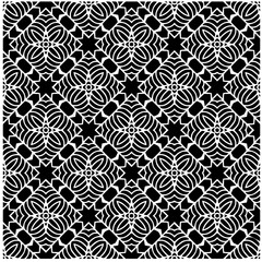 Vector pattern in geometric ornamental style. Black and white color.Seamless pattern.
