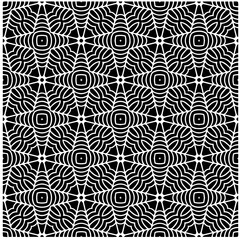 Vector pattern in geometric ornamental style. Black and white color.Seamless pattern.
