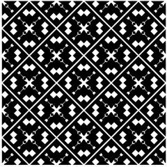 Vector pattern in geometric ornamental style. Black and white color.Seamless pattern.
