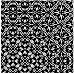 Vector pattern in geometric ornamental style. Black and white color.Seamless pattern.
