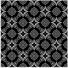 Vector pattern in geometric ornamental style. Black and white color.Seamless pattern.
