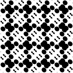 Vector pattern in geometric ornamental style. Black and white color.Seamless pattern.
