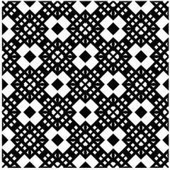 Vector pattern in geometric ornamental style. Black and white color.Seamless pattern.
