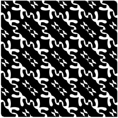Vector pattern in geometric ornamental style. Black and white color.Seamless pattern.