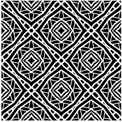 Vector pattern in geometric ornamental style. Black and white color.Seamless pattern.