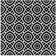 Vector pattern in geometric ornamental style. Black and white color.Seamless pattern.