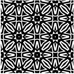 Vector pattern in geometric ornamental style. Black and white color.Seamless pattern.