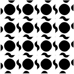 Vector pattern in geometric ornamental style. Black and white color.Seamless pattern.