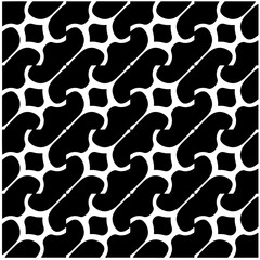 Vector pattern in geometric ornamental style. Black and white color.Seamless pattern.