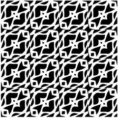 Vector pattern in geometric ornamental style. Black and white color.Seamless pattern.