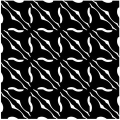 Vector pattern in geometric ornamental style. Black and white color.Seamless pattern.