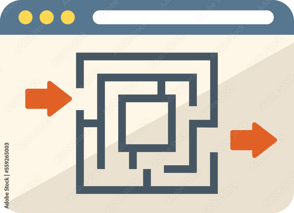 Aufkleber web page search icon flat vector. creative problem. design puzzle isolated