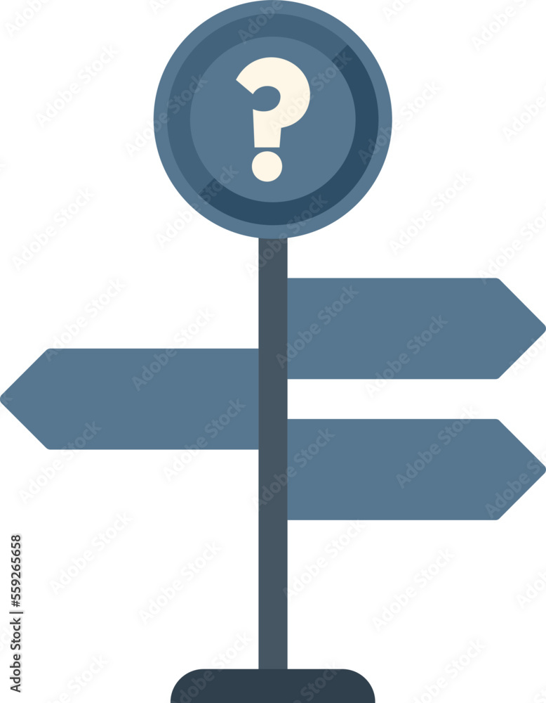 Poster solution direction icon flat vector. creative problem. design idea isolated