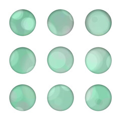 Instagram Story Highlights Covers , Buttons or Circles, Retro Shag Green Color with Glimmery Sparkling Circles of Light