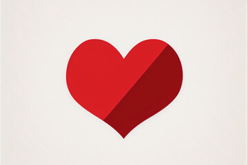 Heart symbol, color red. Generative AI.