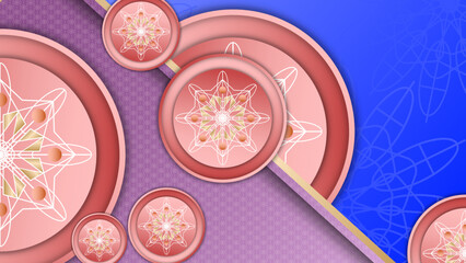 Elegant realistic ramadan kareem islamic illustration background for decorative pattern festival card. Arabic ornamental background in paper style