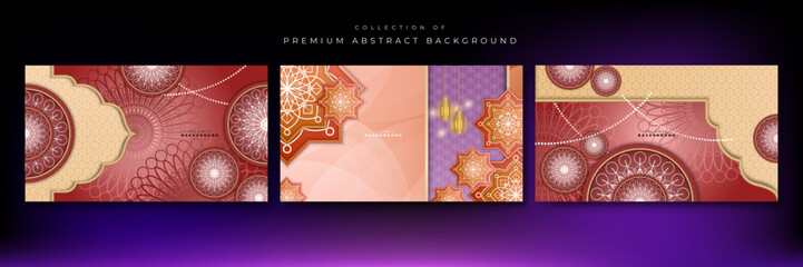 Elegant realistic ramadan kareem islamic illustration background for decorative pattern festival card. Arabic ornamental background in paper style
