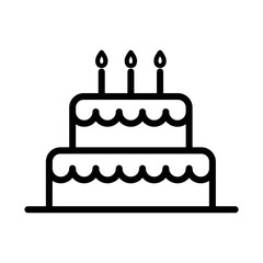 Birthday cake icon vector design template