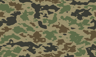 Military camouflage texture geometric seamless pattern. Abstract digital modern endless background. Vector illustration. Print