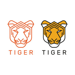 Obraz premium Simple Tiger Head Logo