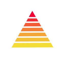 Pyramid Chart. Triangle diagram sign