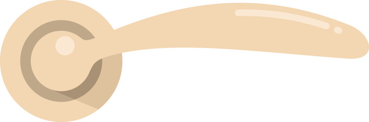 Gate door handle icon flat vector. Knob lock. Modern steel isolated