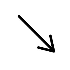 down right arrow icon