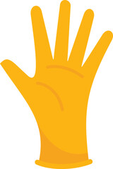 Plastic glove icon flat vector. Doctor rubber. Hand latex isolated