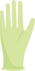 Doctor glove icon flat vector. Surgical latex. Rubber clean isolated