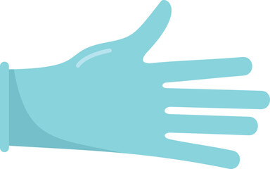 Protective glove icon flat vector. Medical latex. Surgery safety isolated