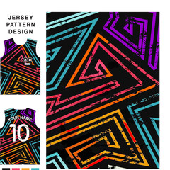 Abstract triangle geometric concept vector jersey pattern template for printing or sublimation sports uniforms football volleyball basketball e-sports cycling and fishing Free Vector.	