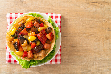 Stir fried mixed Chinese fruits .and nuts