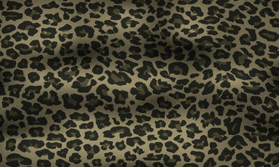 Camouflage background leopard repeats. Seamless pattern vector. Print