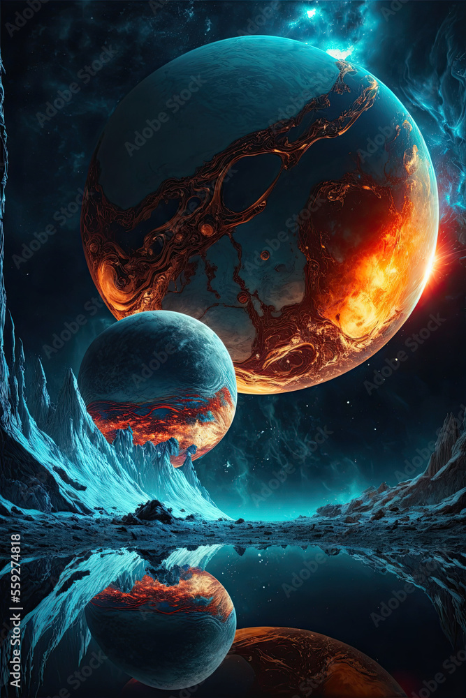 Canvas Prints planet in space