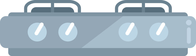 Picnic stove icon flat vector. Gas cooker. Cooking pot isolated