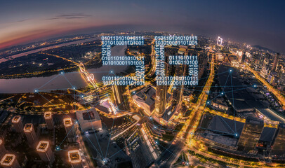 Obraz premium 5G communication of Nanjing, China.