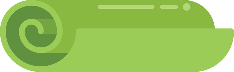 Exercise mat icon flat vector. Gym carpet. Floor equipment isolated