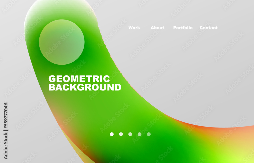Fototapete Abstract liquid background for your landing page design. Web page for website or mobile app wallpaper
