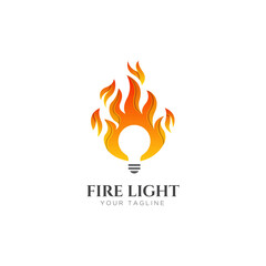 3D fire gradient logo design, flame