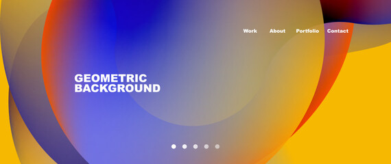 Liquid shapes with flowing gradient colors. Round elements and circles. Vector illustration for wallpaper, banner, background, leaflet, catalog, cover, flyer