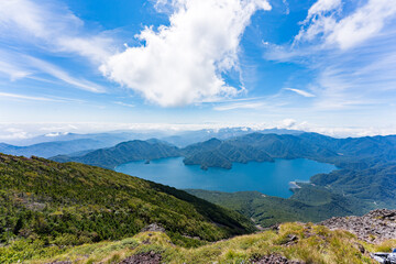 Naklejka premium 男体山からみた中禅寺湖