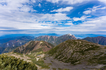 登山中の甲斐駒ヶ岳