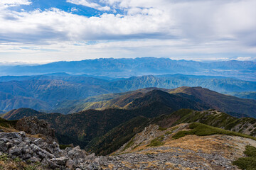 登山中の甲斐駒ヶ岳