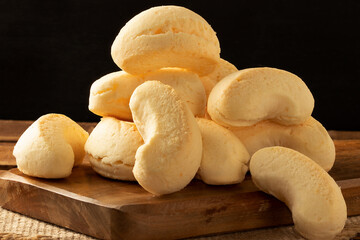 Pile of delicious Brazilian cheese biscuit.