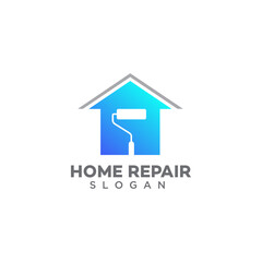 Home improvement logo, Home, Real Estate, Construction, Building Logo, House Vector, Tools icon, Fixed house sign, Home repair icon